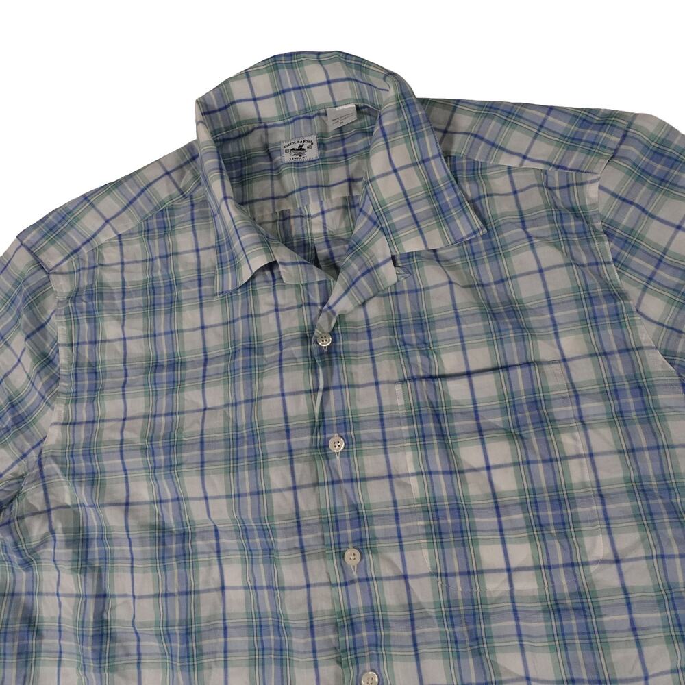 Atlantic Rancher Bimini Plaid Made Portugal Button Up Shirt Short Sleeve Mens XL
